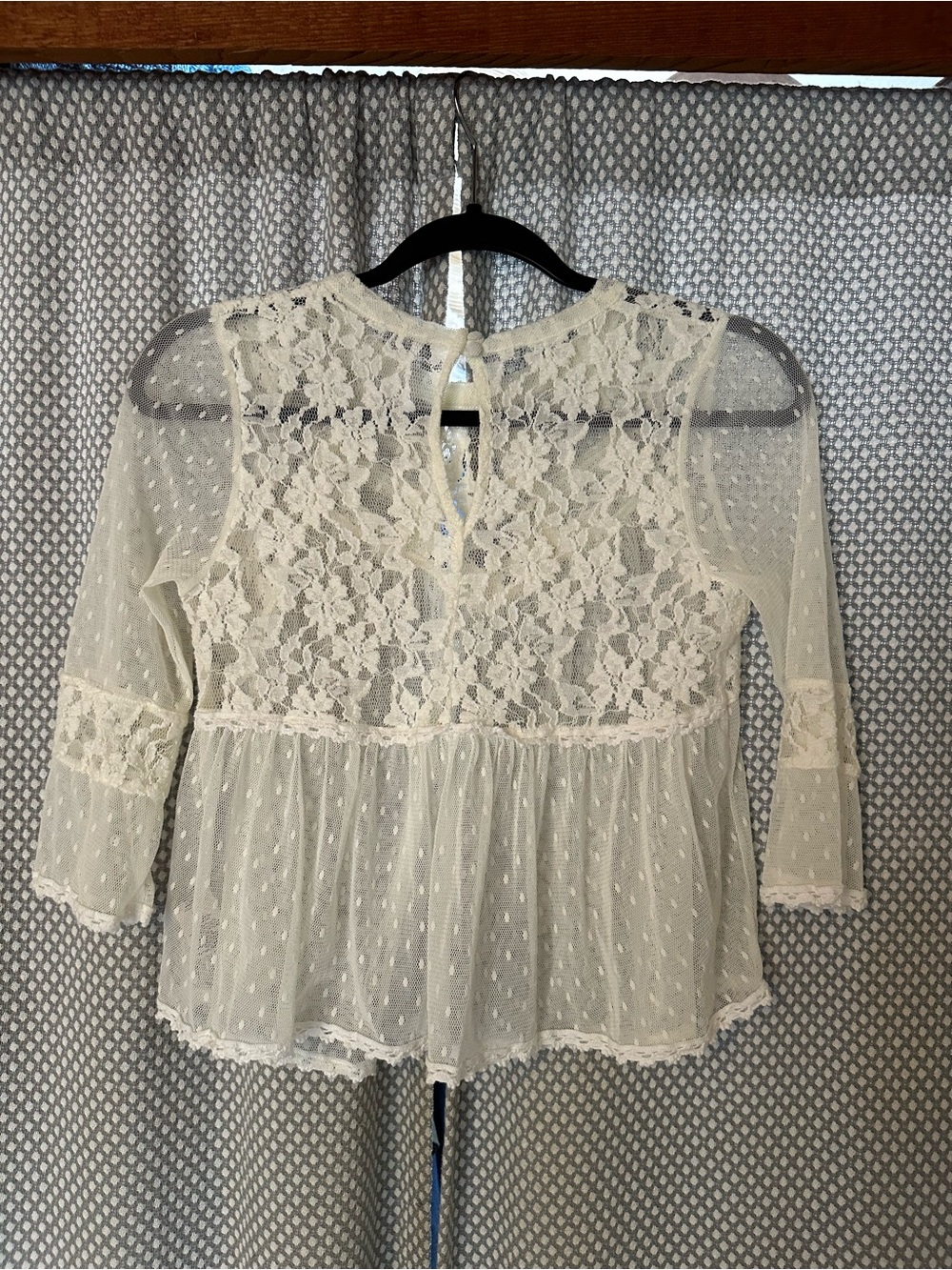 Free People Modern Romance Lace Blouse - Ivory - Small - Picture 8 of 14